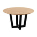 QUVIO Eettafel Sofia - Rond - ø130 cm - W-poot - FSC® gecertificeerd mangohout - Naturel