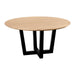 QUVIO Eettafel Sofia - Rond - ø150 cm - W-poot - FSC® gecertificeerd mangohout - Naturel