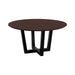 QUVIO Eettafel Sofia - Rond - ø150 cm - W-poot - FSC® gecertificeerd mangohout - Walnoot bruin