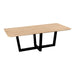 QUVIO Eettafel Sofia - Rechthoekig - W-Poot - FSC®-gecertificeerd mangohout - 220x110 cm - Naturel