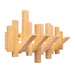 QUVIO Wandkapstok piano - Hout - 4 haken - Naturel