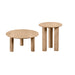 Lewis & Loft Salontafels Lian - Mangohout - Rond - Naturel - Klein en groot - Set van 2