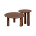Lewis & Loft Salontafels Lian - Mangohout - Rond - Bruin - Klein en groot - Set van 2