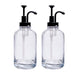 XIVADA Koffiesiroop dispenser - 500 ML - Glas - Zwart - Set van 2