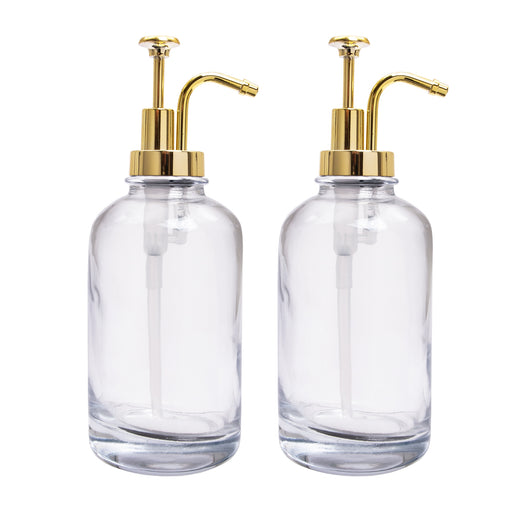 XIVADA Koffiesiroop dispenser - 500 ML - Glas - Goud - Set van 2