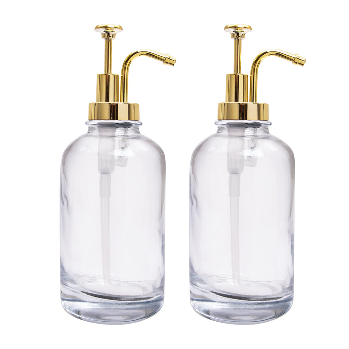 XIVADA Koffiesiroop dispenser - 500 ML - Glas - Goud - Set van 2