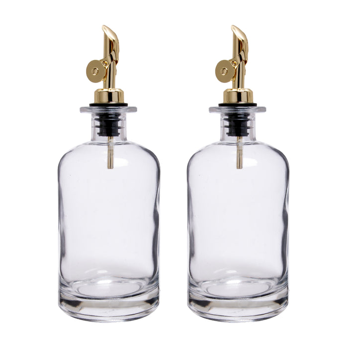 XIVADA Olijfolie Fles - Met schenktuit - Glas - 500 ML - Set van 2