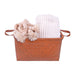 QUVIO Opbergmand gevlochten - Met handvatten - Rechthoek - Rotan - 38x28x24 cm - Bruin