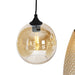 Art deco hanglamp amber glas 8-lichts - Hanne - ThatLyfeStyle