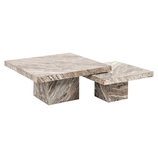 Richmond Salontafel Rashford Marmer, Set van 2 stuks - Stone - ThatLyfeStyle