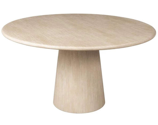 Richmond Ronde Eettafel Fictus Faux Travertin, 140cm - Beige - Japandi