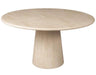 Richmond Ronde Eettafel Fictus Faux Travertin, 140cm - Beige - Japandi