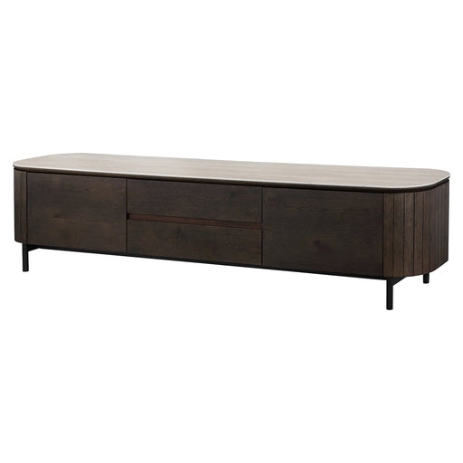 Richmond TV-meubel Ritz Eiken en travertin, 200cm - Bruin