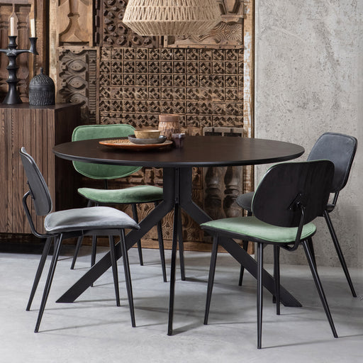 WOOOD Ronde Eettafel Bruno 120cm - zwart - Exclusive