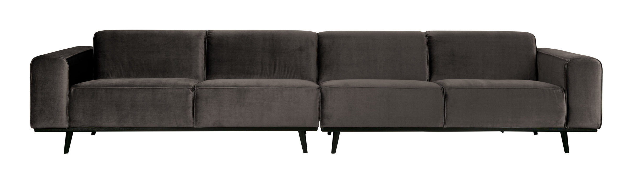 WOOOD Bank Statement 4-zits xxl, Velvet - Taupe - BePureHome