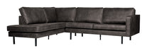WOOOD Hoekbank Rodeo Links - Antraciet - BePureHome