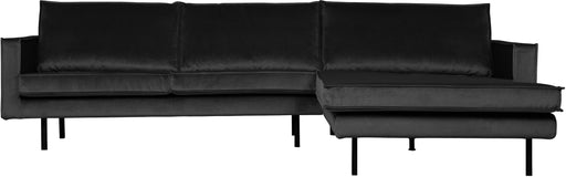 WOOOD Loungebank Rodeo Rechts, Velvet - Antraciet - BePureHome - ThatLyfeStyle