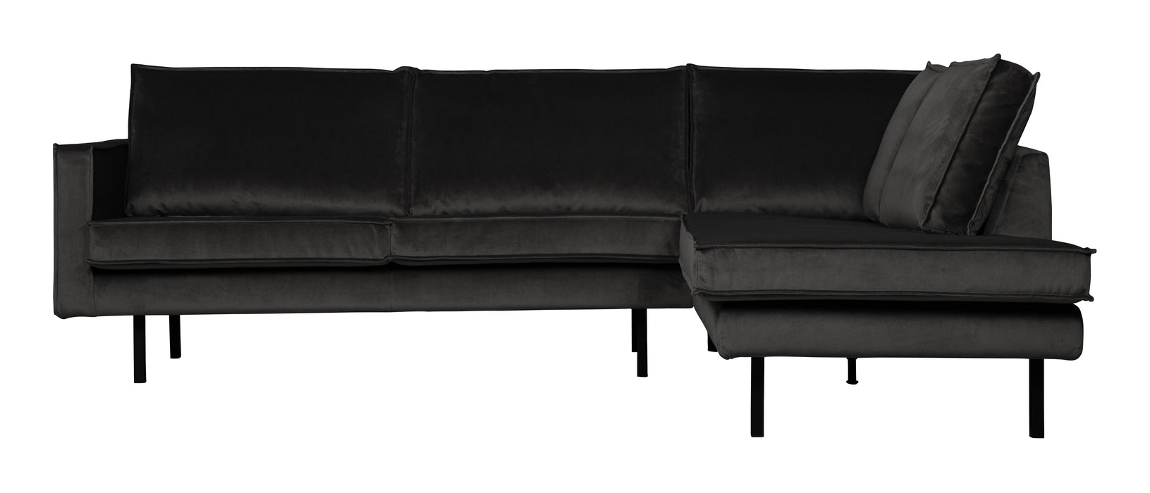 WOOOD Hoekbank Rodeo Rechts, Velvet - Antraciet - BePureHome - ThatLyfeStyle
