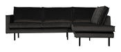 WOOOD Hoekbank Rodeo Rechts, Velvet - Antraciet - BePureHome - ThatLyfeStyle