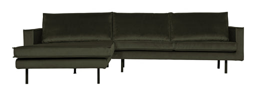WOOOD Loungebank Rodeo Links, Velvet - Dark Green - BePureHome