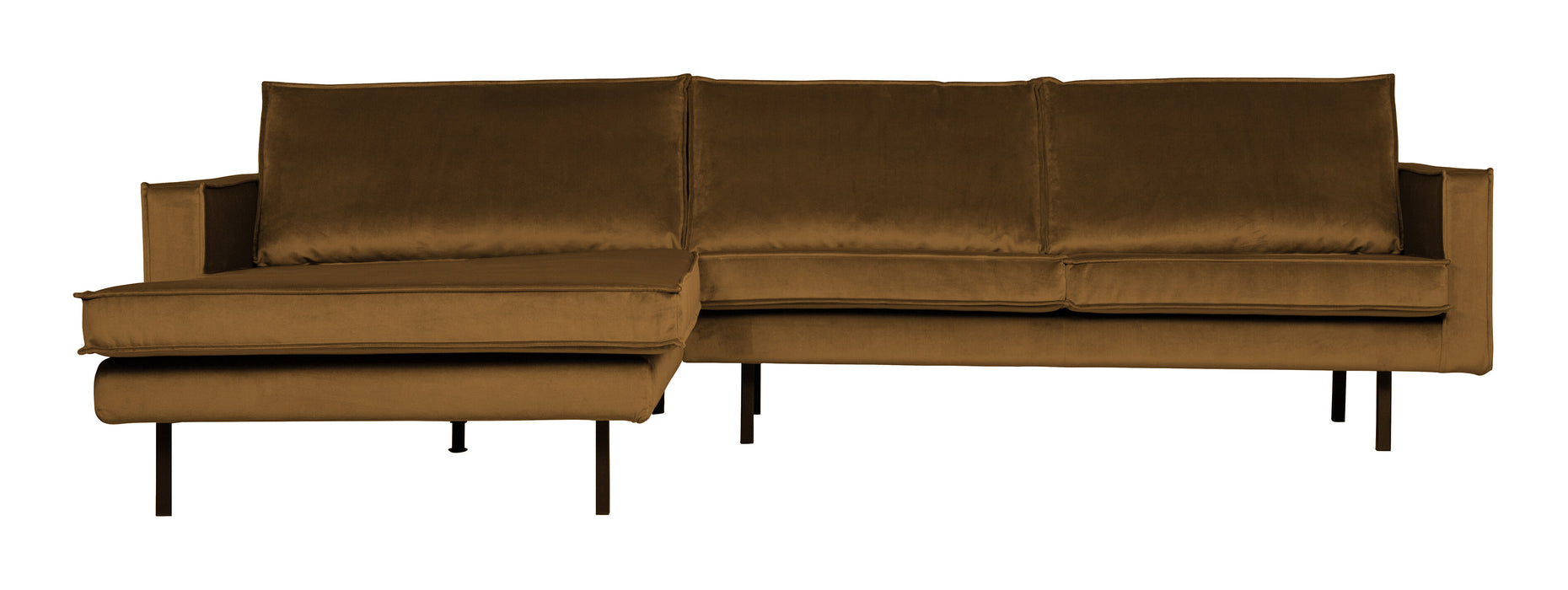 WOOOD Loungebank Rodeo Links, Velvet - Honing Geel - BePureHome