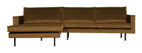 WOOOD Loungebank Rodeo Links, Velvet - Honing Geel - BePureHome