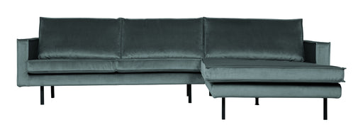 WOOOD Loungebank Rodeo Rechts, Velvet - Teal - BePureHome