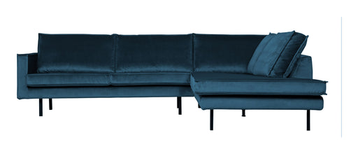 WOOOD Hoekbank Rodeo Rechts, Velvet - Blauw - BePureHome - ThatLyfeStyle