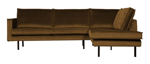 WOOOD Hoekbank Rodeo Rechts, Velvet - Honing Geel - BePureHome - ThatLyfeStyle