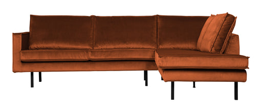 WOOOD Hoekbank Rodeo Rechts, Velvet - Roestbruin - BePureHome - ThatLyfeStyle