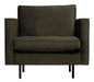 WOOOD Fauteuil Rodeo Velvet - Dark Green - BePureHome