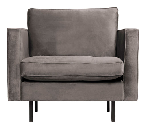 WOOOD Fauteuil Rodeo Velvet - Taupe - BePureHome