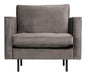 WOOOD Fauteuil Rodeo Velvet - Taupe - BePureHome