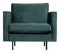 WOOOD Fauteuil Rodeo Velvet - Teal - BePureHome