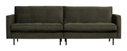 WOOOD Bank Rodeo 3-zits, Velvet - Dark Green - BePureHome