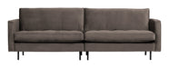 WOOOD Bank Rodeo 3-zits, Velvet - Taupe - BePureHome