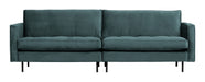 WOOOD Bank Rodeo 3-zits, Velvet - Teal - BePureHome