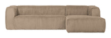 WOOOD Loungebank Bean Rechts, Rib - Travertin - Exclusive
