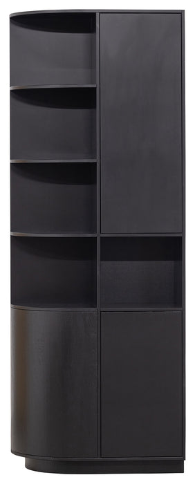 WOOOD Opbergkast Finca Links, Mat zwart, 210 x 78cm - Exclusive