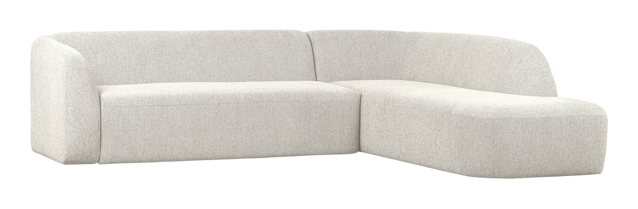 WOOOD Hoekbank Sloping Rechts - Pearl Melange - BePureHome