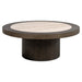 Richmond Ronde Salontafel Nando Travertinlook en eiken, 100cm - Bruin