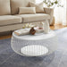 Artistiq Ronde Salontafel Yoseph Marmerlook, 86cm - Wit