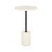 Richmond Ronde Bijzettafel Misty Marmer, 30cm - Wit
