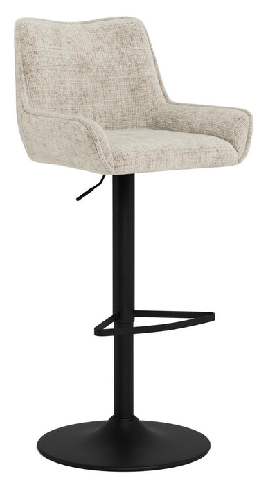 Bendt Draaibare Barkruk Erika Chenille - Beige (zithoogte 64-85cm) - ThatLyfeStyle