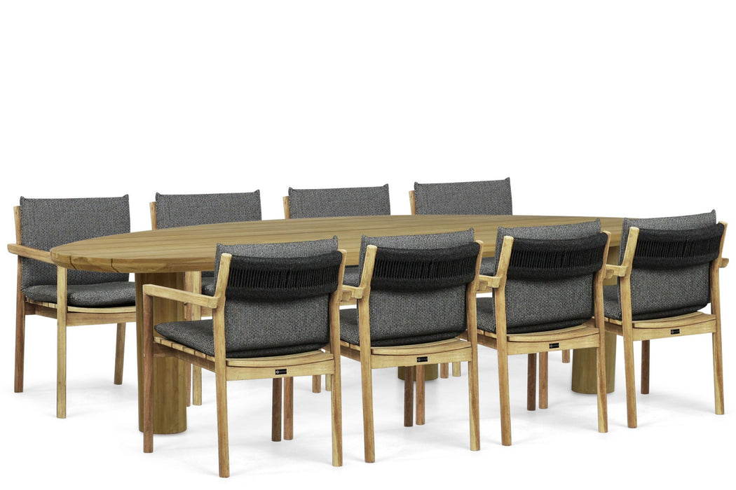 Santika Suka/Leafline 300 cm dining tuinset 9-delig - 22984