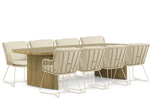 4 Seasons Outdoor Fabrice/Falcon 300 cm dining tuinset 9-delig