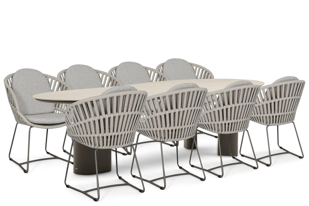 Santika Amara/Weave 300x120 cm dining tuinset 9-delig