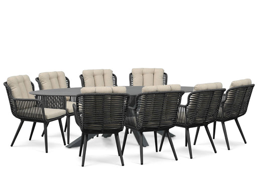 Coco Custa/Ellisse 280x118 cm dining tuinset 9-delig
