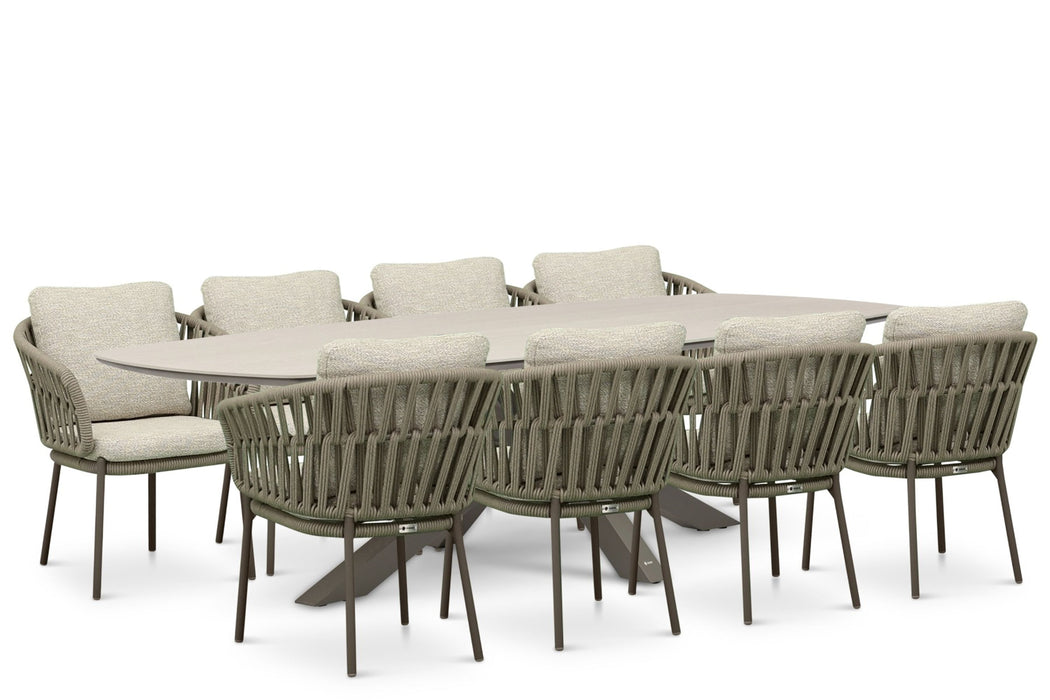 Coco Viento/Voyage 300x120 cm dining tuinset 9-delig