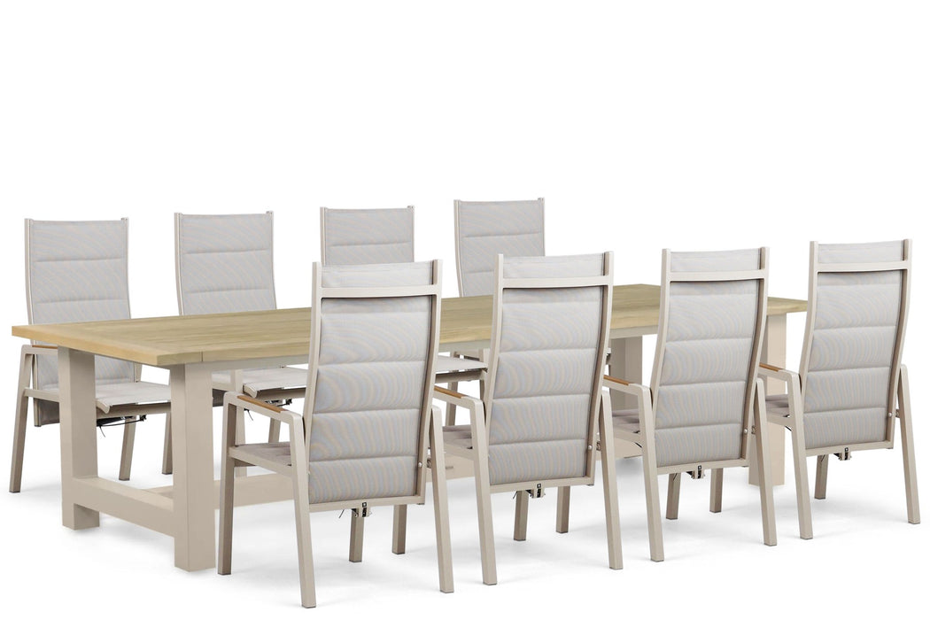 Lifestyle Essence/San Francisco 300x100 cm dining tuinset 9-delig